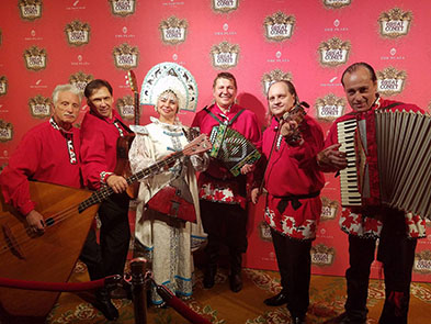 Plaza Hotel in New York City, NYC accordion virtuoso Andrei with Barynya Russian Band