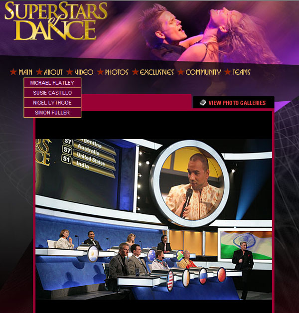 Mikhail Smirnov and  "Superstars of dance" judges, NBC, 2009