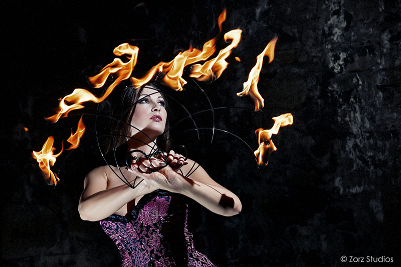 New Jersey fire dancer Aiisha