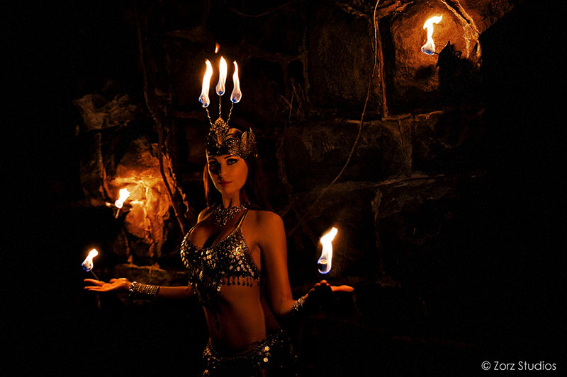 New Jersey fire dancer Aiisha