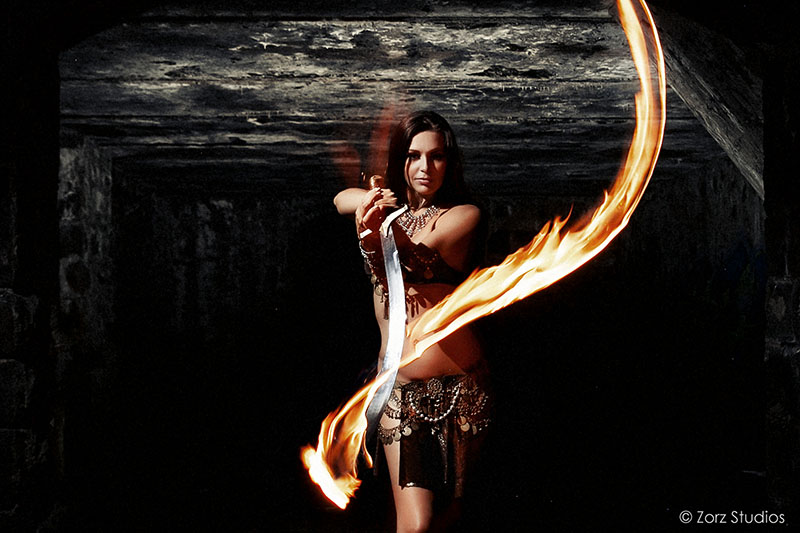 New Jersey fire dancer Aiisha