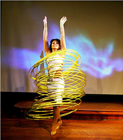 NYC Aerial Hammock, Aerial Spiral, Hula Hoop, circus artist Anna, New York City