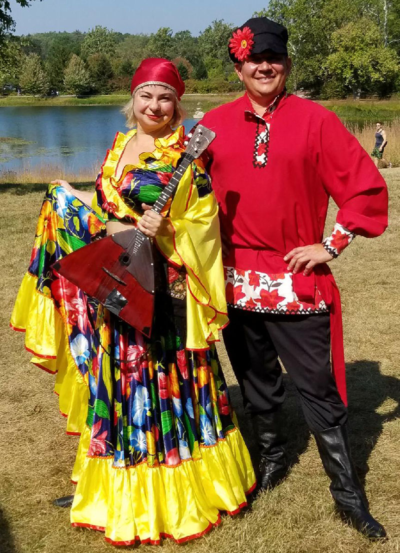 Balalaika Duo, Mikhail Smirnov, Elina Karokhina, Morton Arboretum, Lisle, Illinois