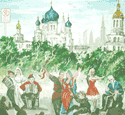 Обложка компактного диска "Барыня" Русские народные песни сделана художником Юрием Тарлером