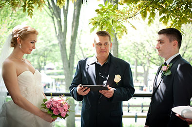 Russian Wedding Ceremony, Central Park NYC. Wedding Minister Mikhail