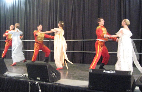 Barynya performs Dance of Russian Nobility "Daniel Cooper", at the Slavic festival in Eugene, Oregon, February 2009.