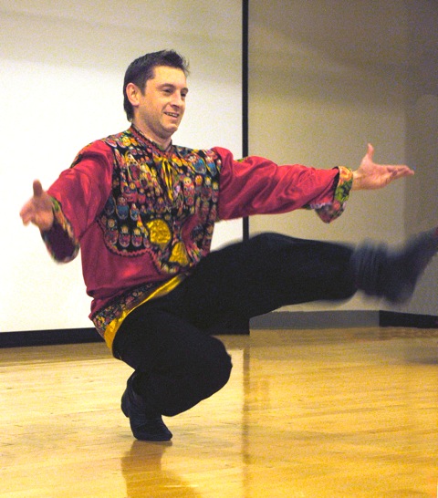 Dancer Alexey Maltsev, Ensemble Barynya, Sachem Public Library, Long Island, Holbrook, New York, 11-14-2010