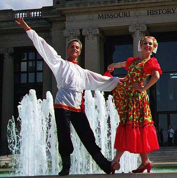 Russian dancers Yuriy Vodolaga and Olga Shpitalnaya