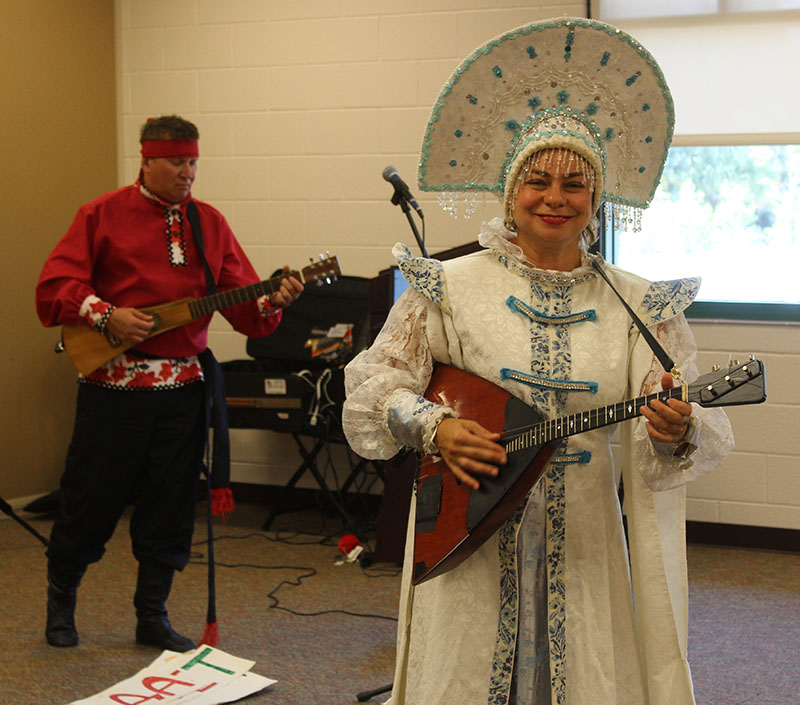 Russian Balalaika Duo, Mikhail Smirnov, Elina Karokhina, North Fort Myers Public Library, North Fort Myers, FL, Florida