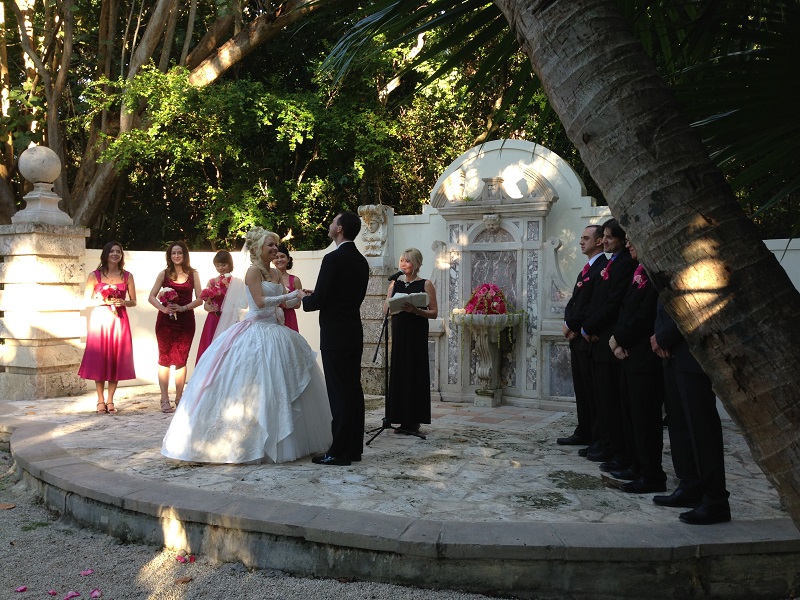 Russian wedding at the Bonnet House Museum and Gardens, Fort Lauderdale, Florida