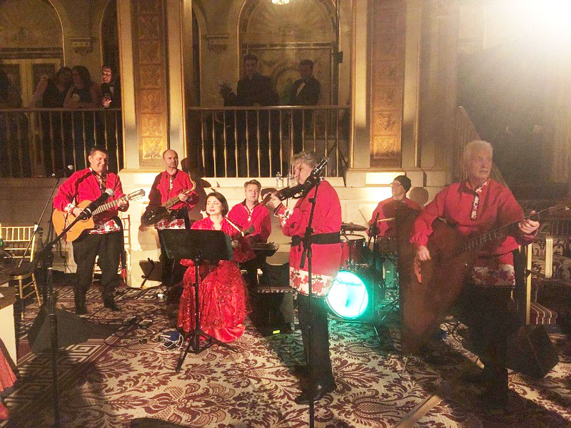 Barynya Balalaika Orchestra, Petroushka Ball, The Plaza Hotel NYC, February 7th 2020, Mikhail Smirnov, Elina Karokhina, Leonid Bruk, Yaroslav Bell, singer Irina Zagornova, Sergey Gurbeloshvili, Igor Lutsev, Vladimir Barskiy