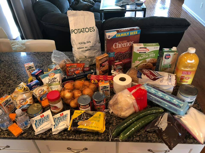 Free food from local church, April 2020, New Jersey