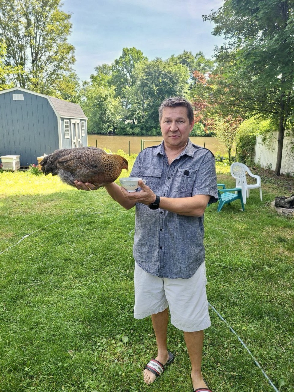 Trained chicken Karamelka