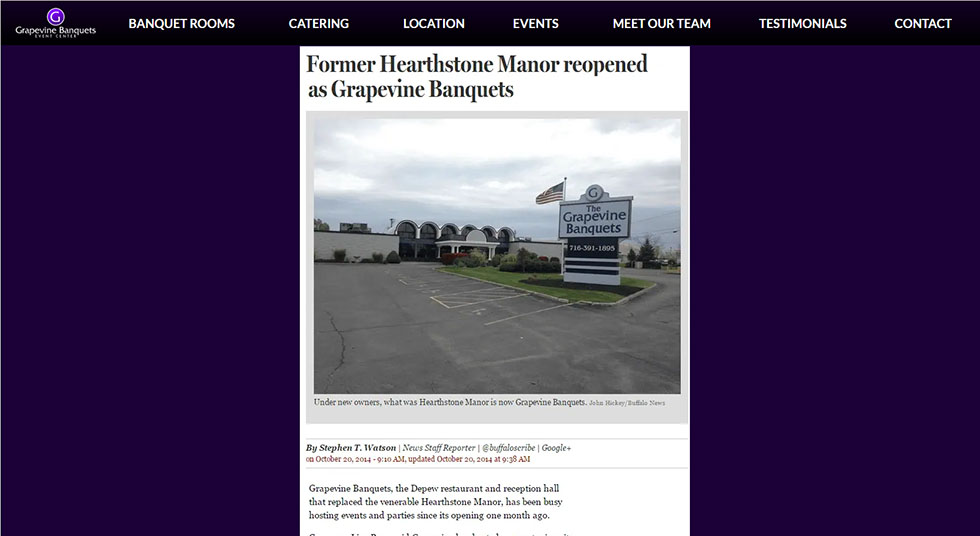 The Grapevine Banquets & Event Center former Hearthstone Manor 333 Dick Road Depew New York  14043
