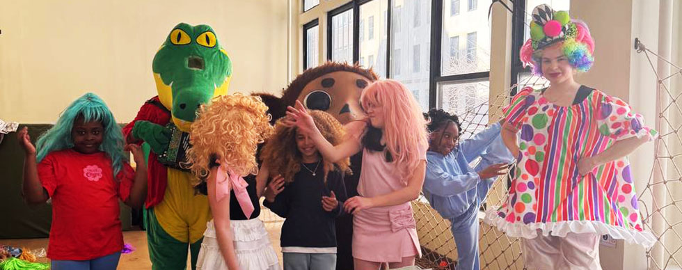 Cheburashka  Krokodil Gena clown Alisa, kids party in Manhattan, Green Square Kids Movement Lab New York City 300 W 56th St 2nd Floor New York NY 10019