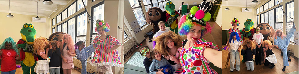 Cheburashka  Krokodil Gena clown Alisa, kids party in Manhattan, Green Square Kids Movement Lab New York City