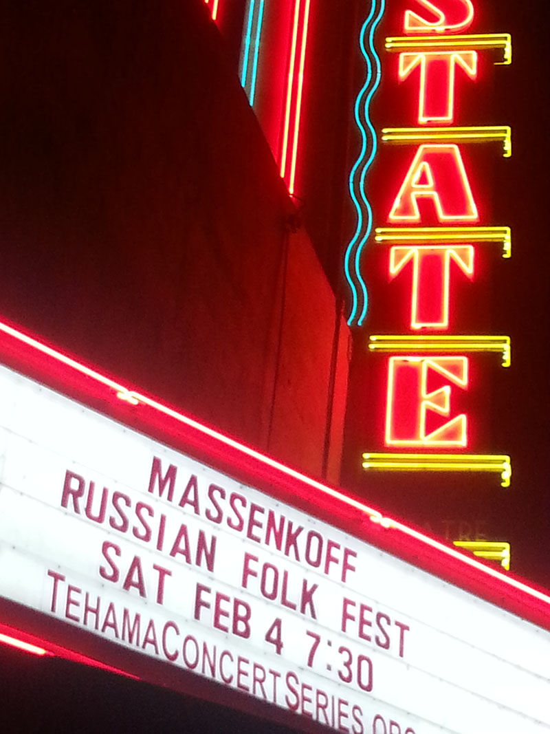 Massenkoff Russian Folk Festival.  Tehama Concert Series.  Febuary 4, 2017