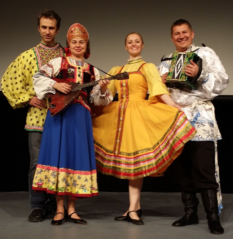 Barynya, Russian dancers, musicians, garmoshka, balalaika, Andrei Kisselev, Yana Volkova, Elina Karokhina, Mikhail Smirnov