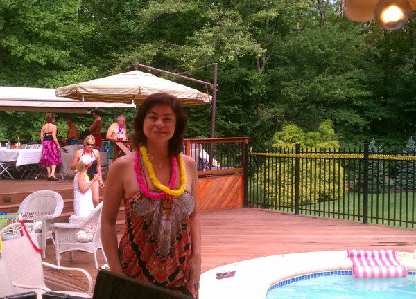 Russian pool party in Trumbull, Connecticut