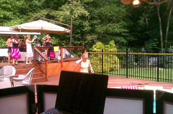 Russian pool party in Trumbull, Connecticut