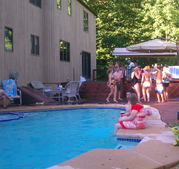 Russian pool party in Trumbull, Connecticut