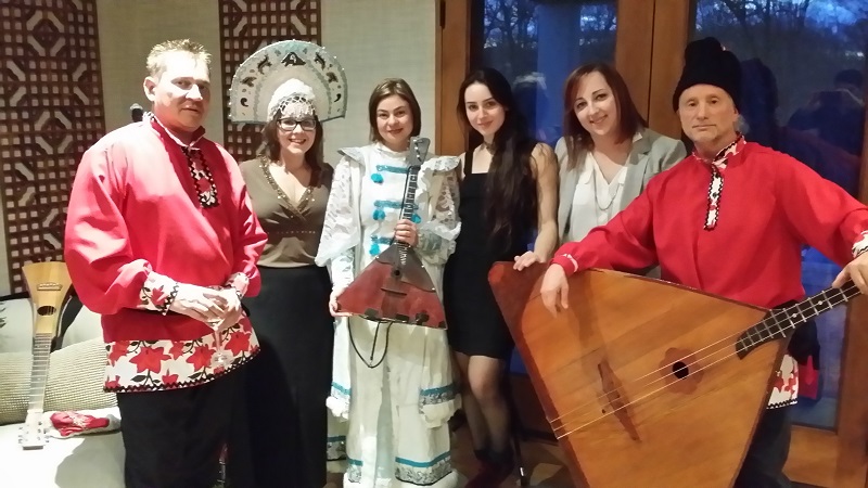 Far Hills, NJ, Russian balalaika trio, Somerset County, New Jersey, Barynya, balalaika, garmoshka, balalaika-contrabass