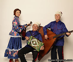 New York Russian Balalaika Trio, Leonid Bruk, Mikhail Smirnov, Elina Karokhina, photo credit Yuriy Balan