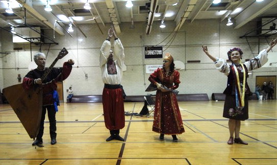 NJ Russian dancers musicians Barynya balalaika balalaika-contrabass