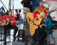 Russian folk music trio "Brooklyn Balalaikas" at Penn's Landing, Philadelphia, PA