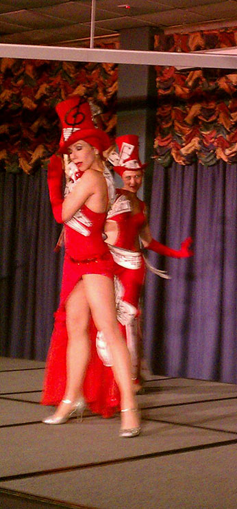 VA Can-Can dancers, Moulin Rouge event, Friday October 28 2011, Old Dominion University, Norfolk, Virginia