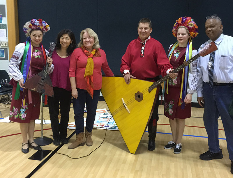 Russian Balalaika Trio, School Assembly, McLean, Virginia, Kent Gardens Elementary School